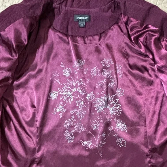 Burgundy Blazer -Cotton -Corduroy  – Size 18/20 - Picture 3 of 10